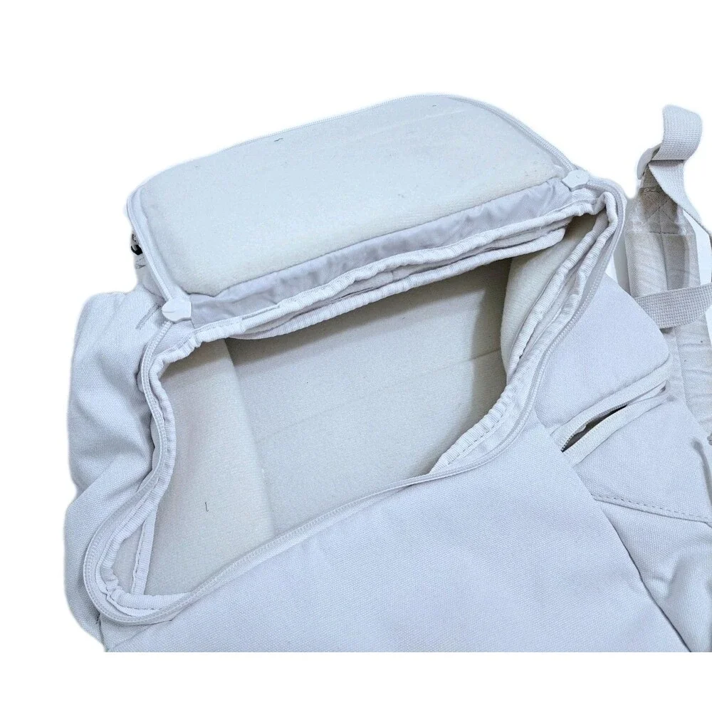 Brevite Backpack Laptop Compartment School Book Bag White